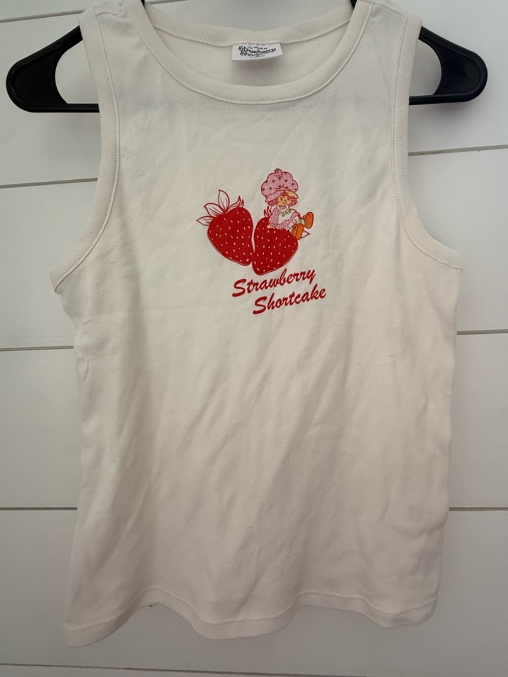 White Graphic Tank Top for Kids